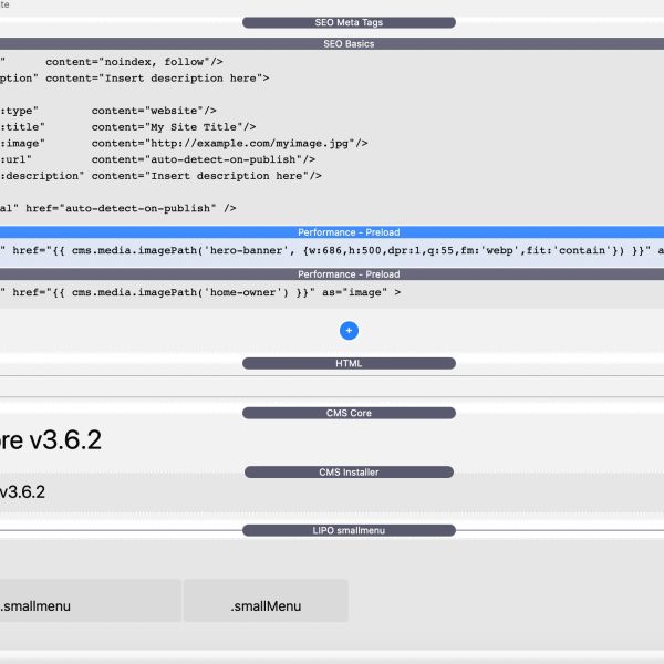 Preloading the banner image used on small using the exact same twig syntax as used to display it.