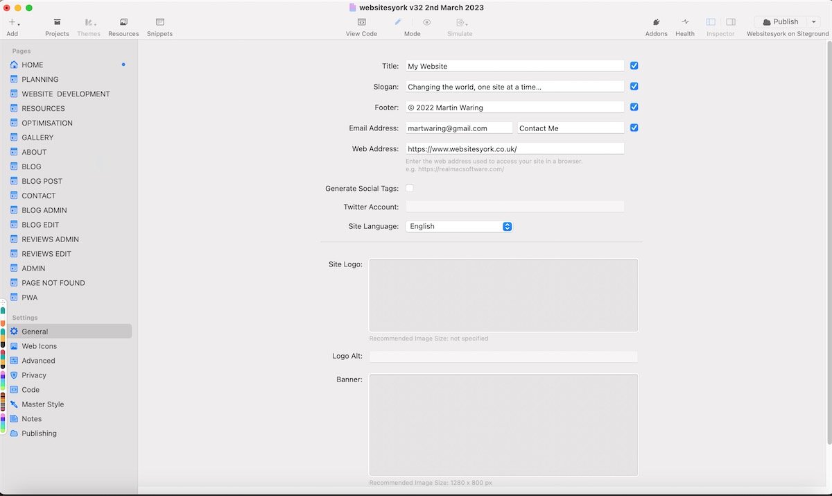 Clear out 'Generate Social Tags' in General