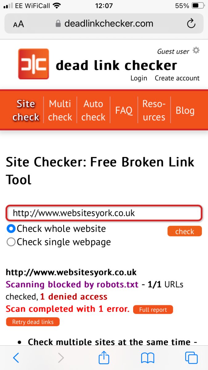 Dead Link Checker