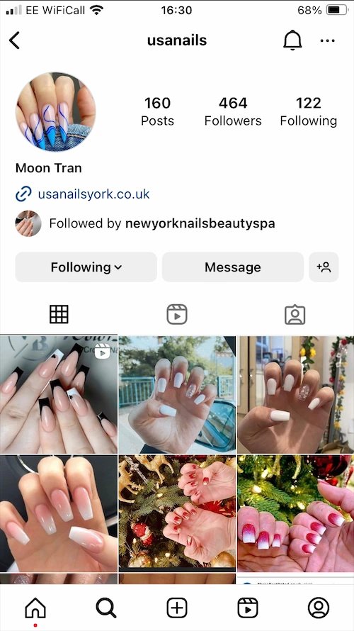 USA nails on Instagram