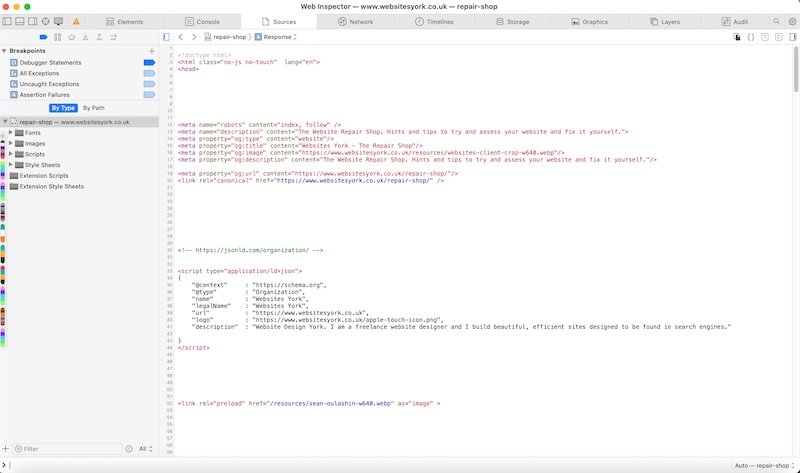 The Repair Shop - looking at source code