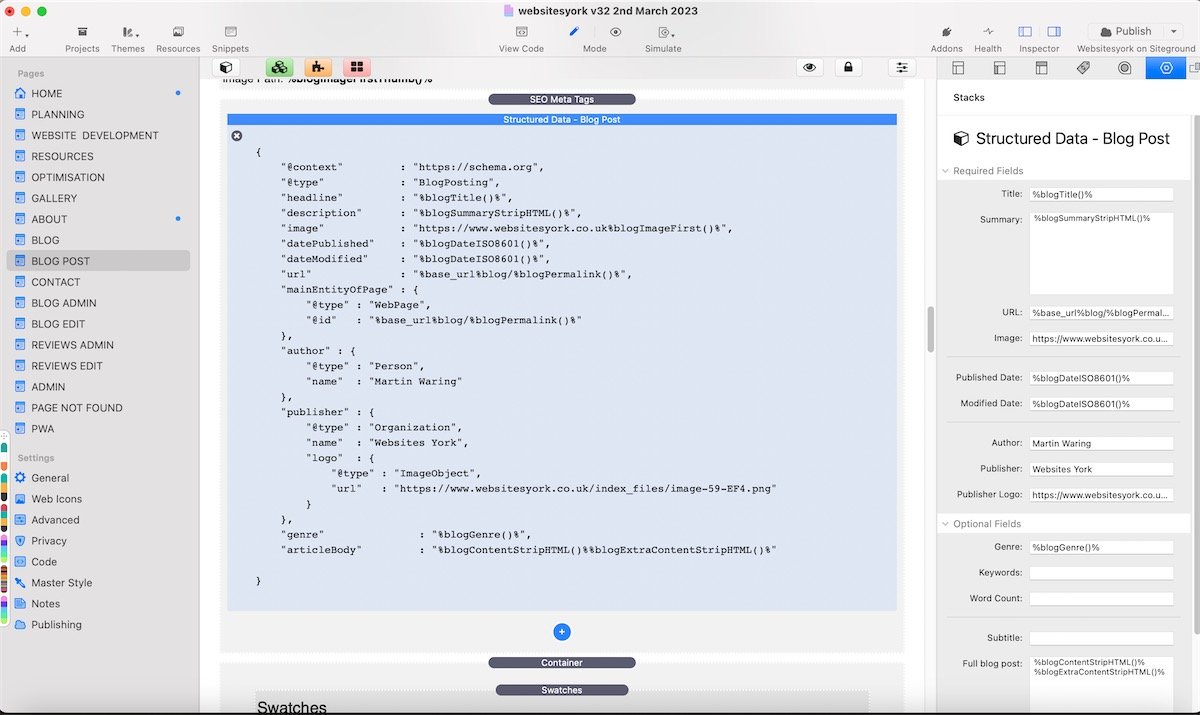 Structured Data - Blog Post