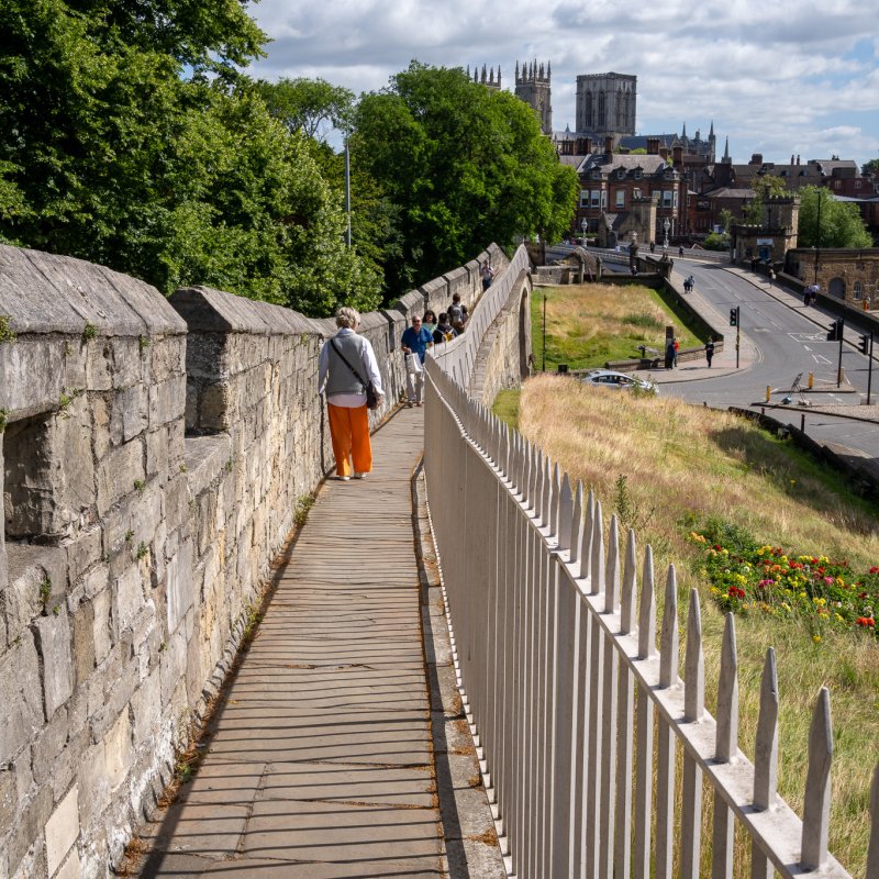 York walls with the Minster behind