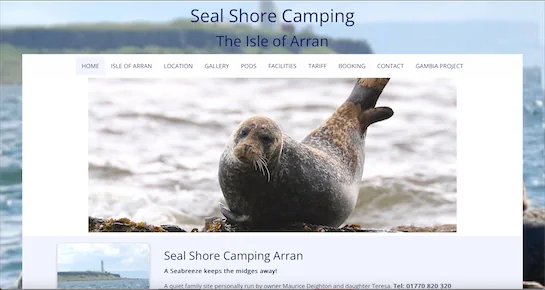 Seal Shore Camping Arran
