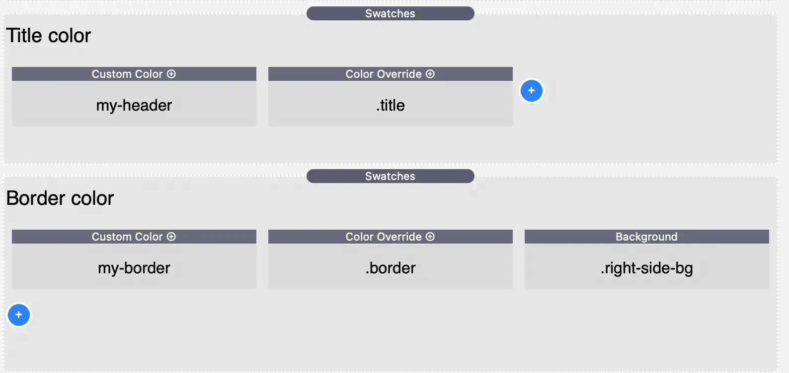 Swatch1 for TCMS control of colours